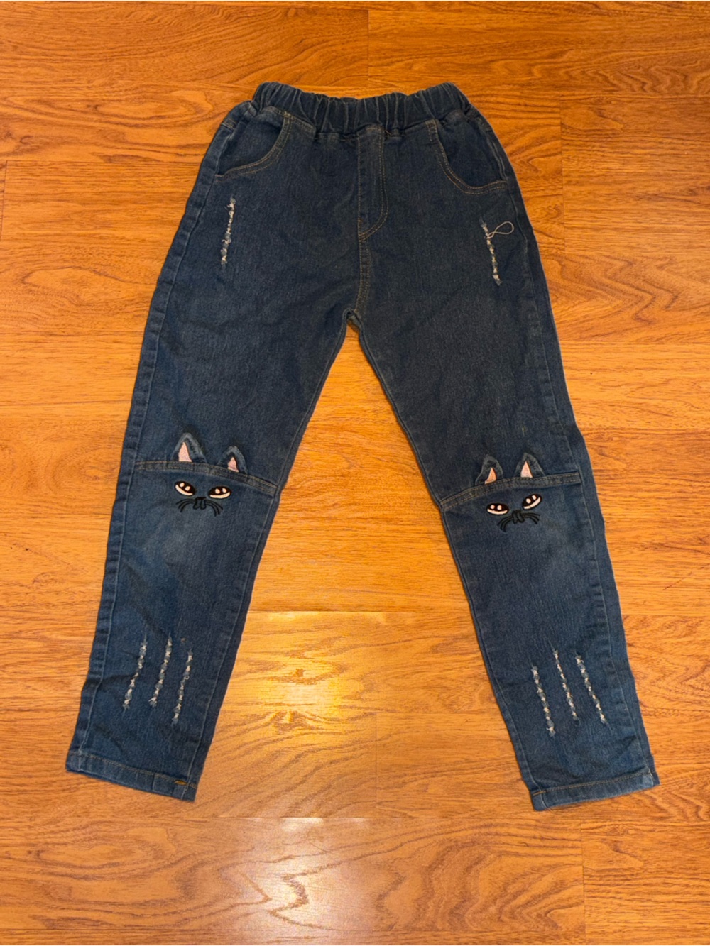 Cats on the Knees Patch Dark Denim Jogger Jeans